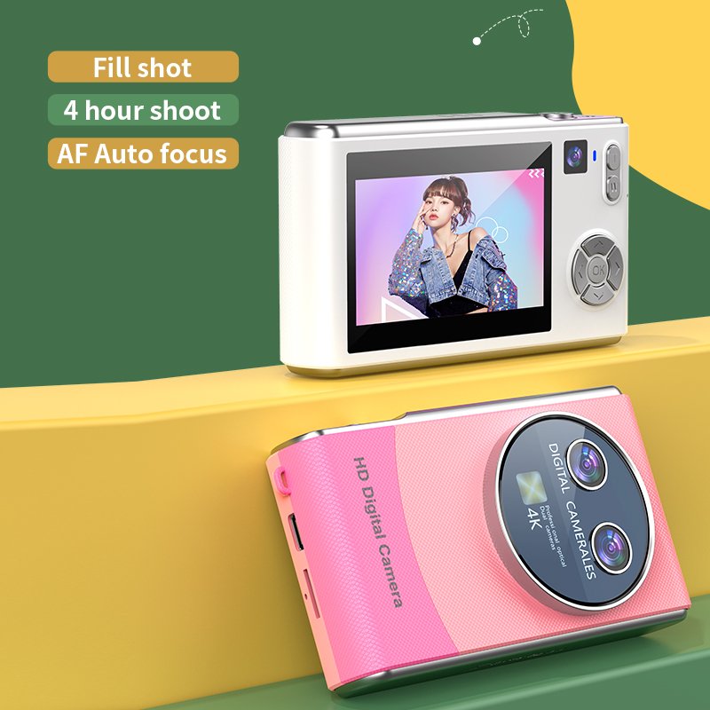 Classic Portable 2.4inch CCD Camera Dual Lens 1080P HD Video Recorder Kids Mini Digital Cameras for Photography