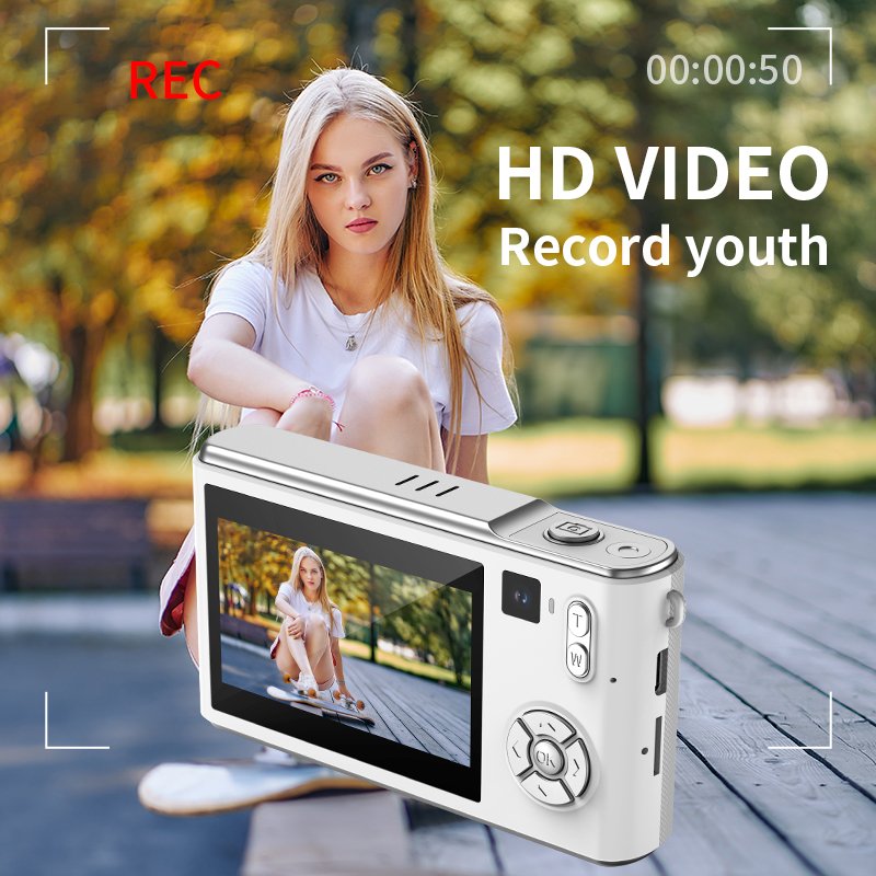 Classic Portable 2.4inch CCD Camera Dual Lens 1080P HD Video Recorder Kids Mini Digital Cameras for Photography