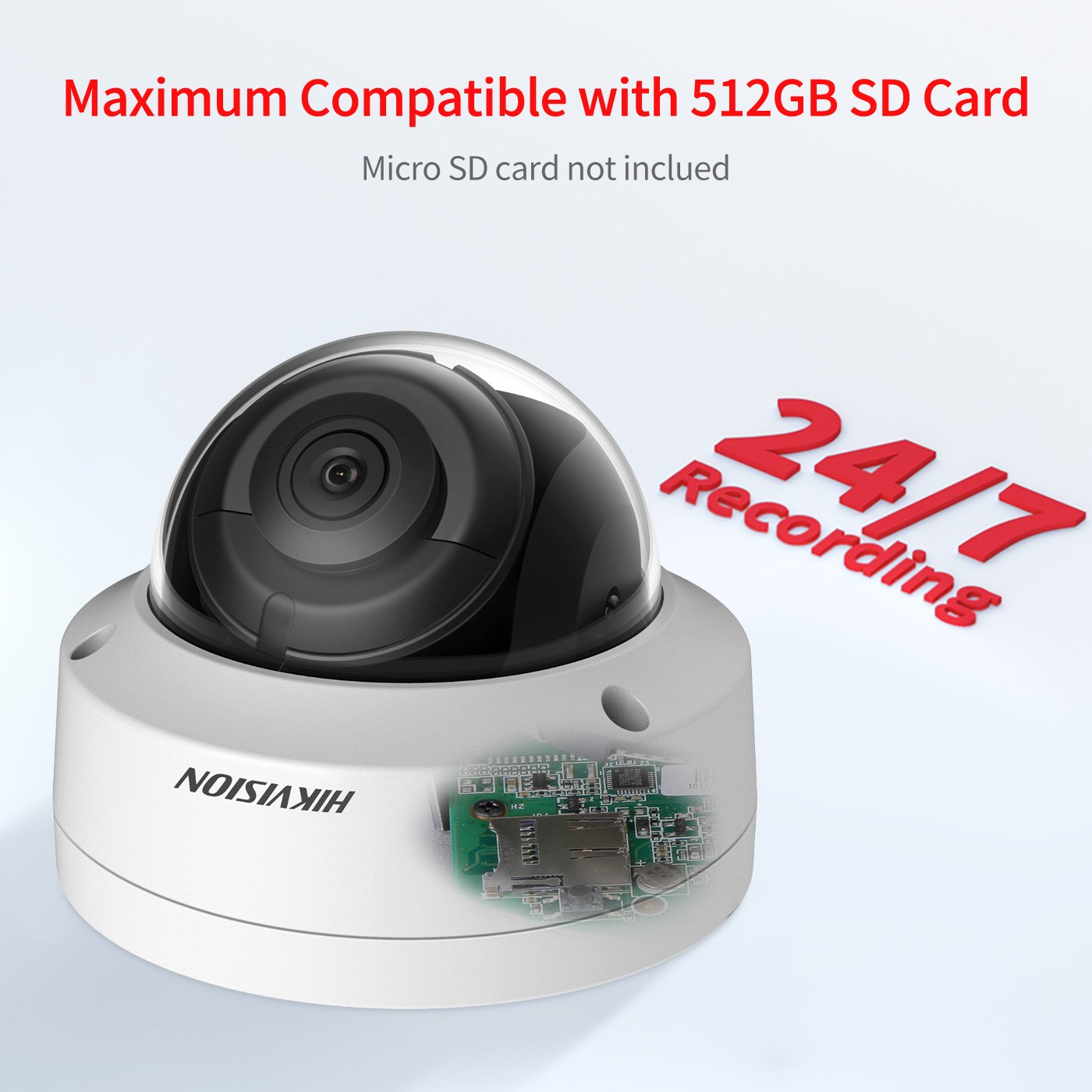 HIK Smart Hybrid Light Color Vu 4MP 6MP 8MP 4K Full Color Dome Turret Bullet PoE IP CCTV Network Camera Compatible Hikvison