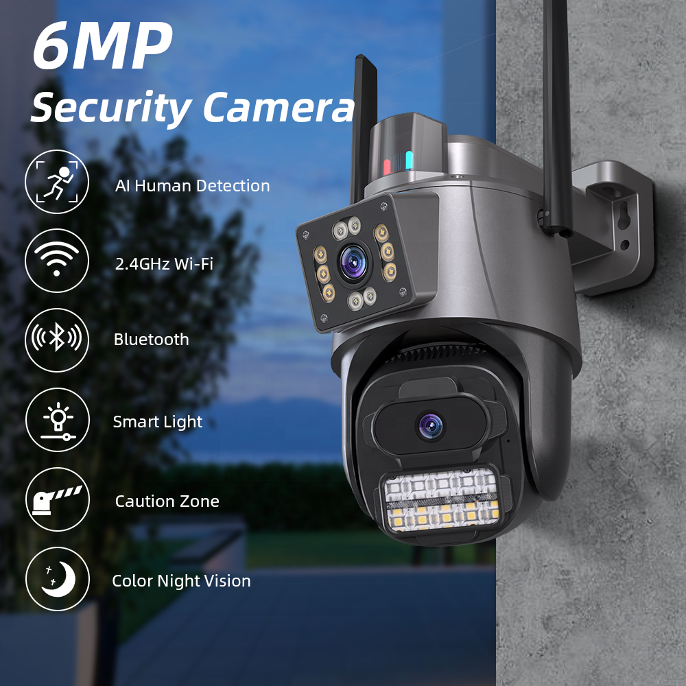 Anboqi A38 icsee PTZ Camera Human Auto tracking Network Securirty Camera Color night Vision Two Way Audio icsee WIFI Camera