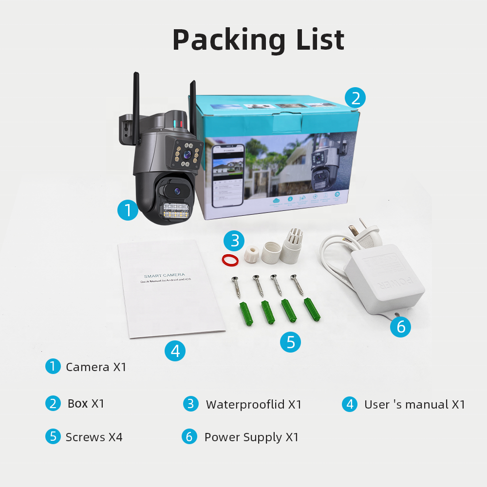 Anboqi A38 icsee PTZ Camera Human Auto tracking Network Securirty Camera Color night Vision Two Way Audio icsee WIFI Camera