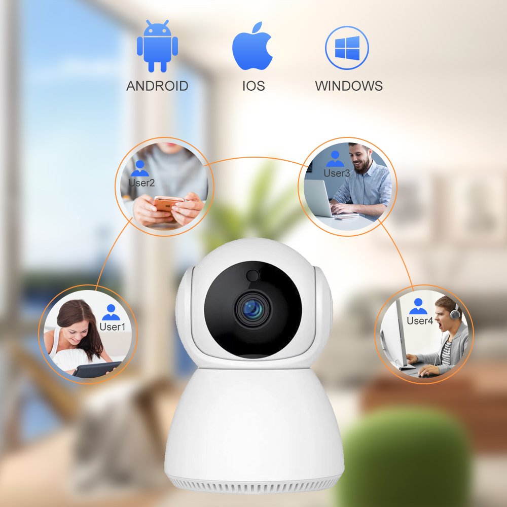 Yida 3MP Smart Home Security Camera Indoor Wireless Wifi Baby CCTV Camera with Infrared Motion Detection PTZ Video Baby Monitor
