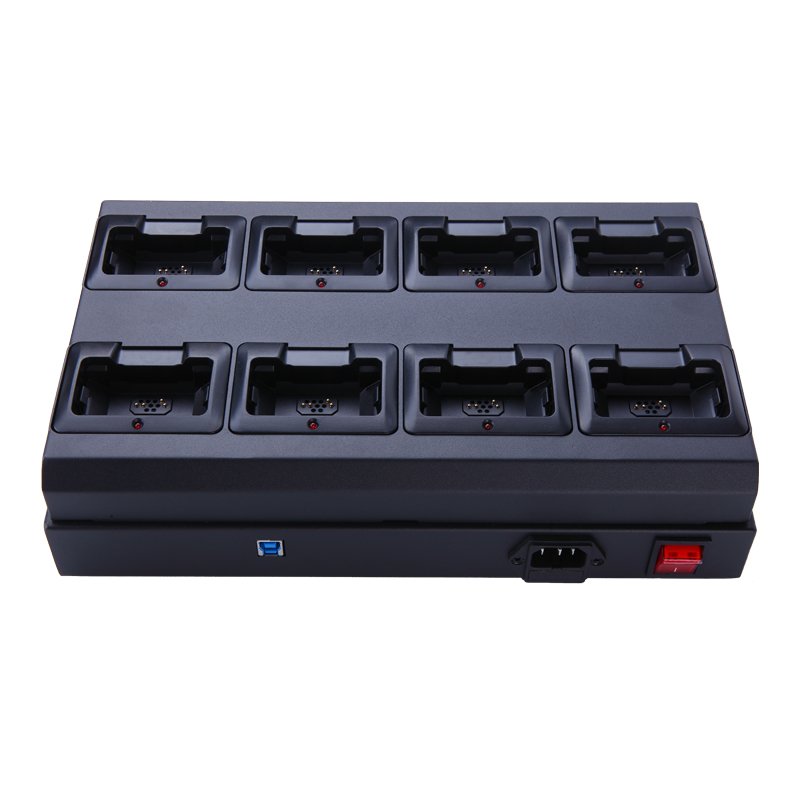 Lantto ODM OEM Docking Station Body Camera Power Charger 8-Unit Multi-Charger Supporting Analog Camera Data Upload to Server