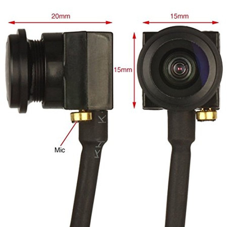 HD 1000TVL small camera panoramic fisheye wide angle camera audio and video analog camera