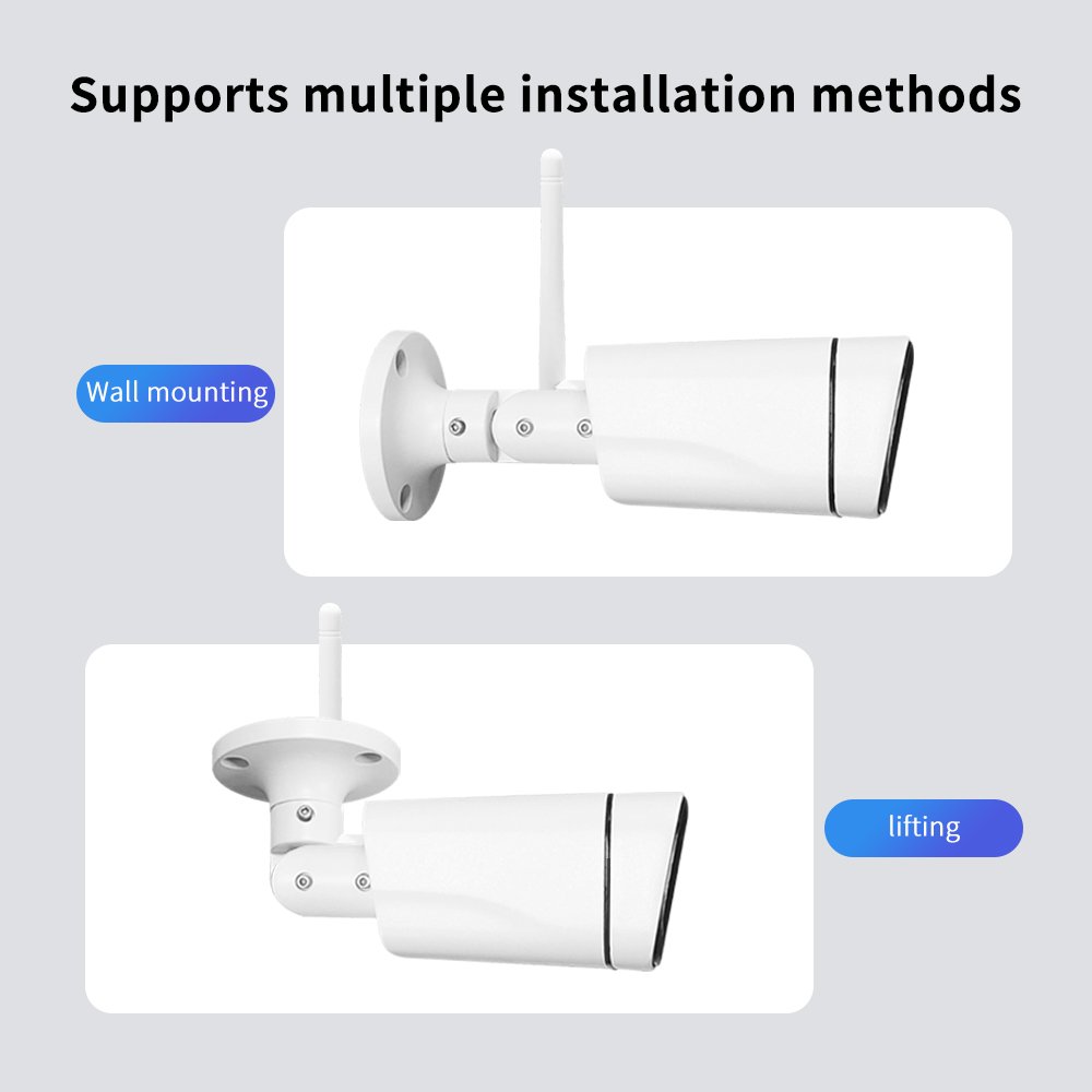 Home Security 4MP IP66 wifi Bullet camera Support Sd Card Tuya Smart H.265 Wireless Camera with Two Way Audio Network Camera
