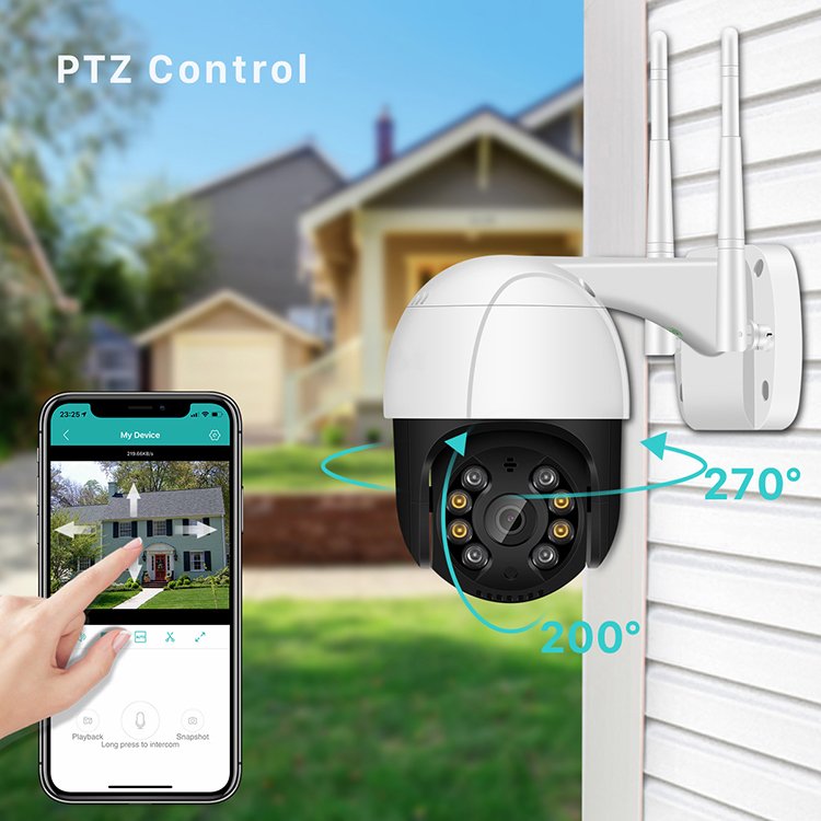 Alexa OEM Wireless Smart Home IPC Outdoor Security iCSee 5MP HD Mini WiFi Surveillance CCTV IP PTZ Network Camera