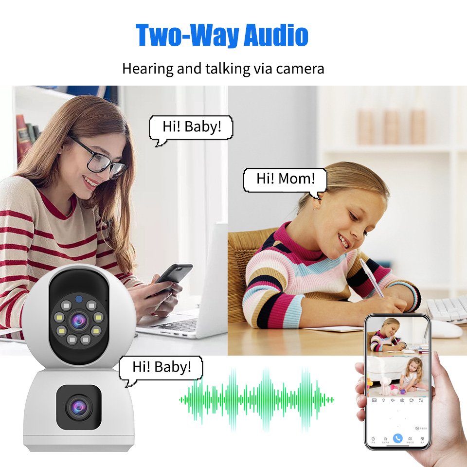6mp Wireless Dual Lens Network Ptz Camera cctv 6mp Auto Tracking supervisory 4mp 1080p Wifi Dual Lens cctv Camera