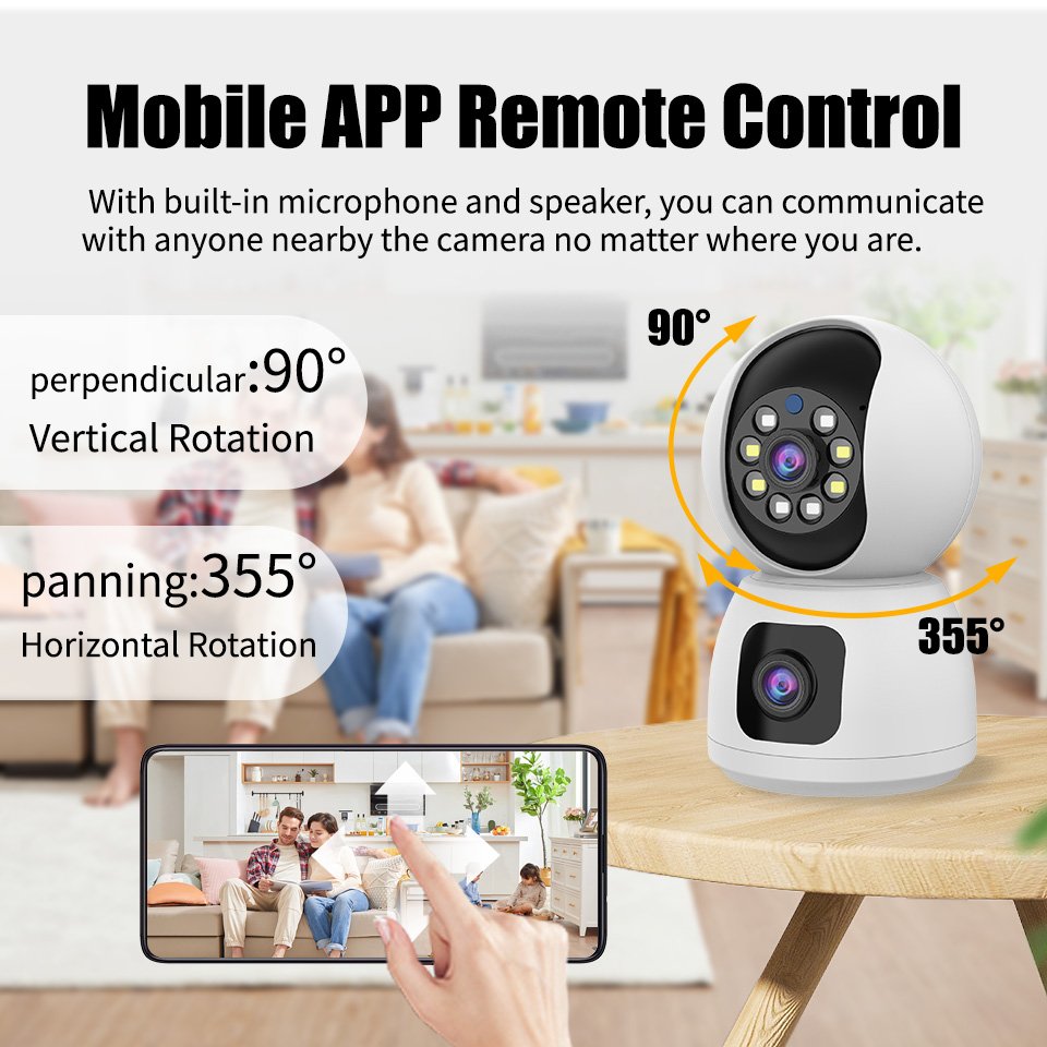 6mp Wireless Dual Lens Network Ptz Camera cctv 6mp Auto Tracking supervisory 4mp 1080p Wifi Dual Lens cctv Camera