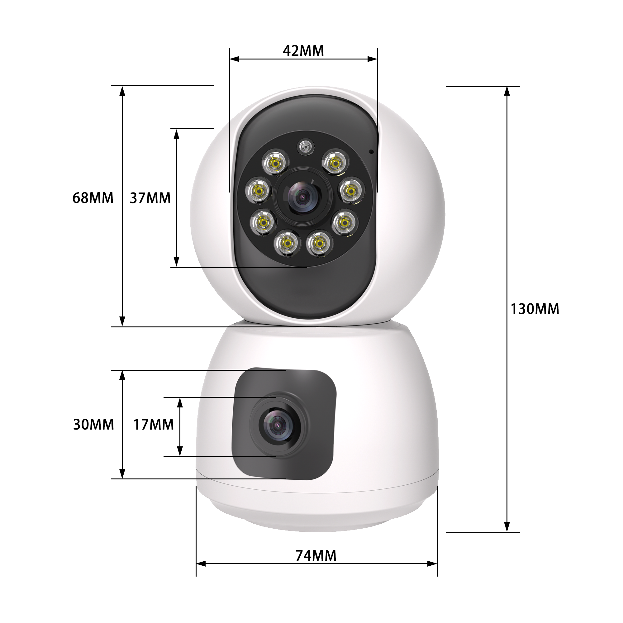 6mp Wireless Dual Lens Network Ptz Camera cctv 6mp Auto Tracking supervisory 4mp 1080p Wifi Dual Lens cctv Camera