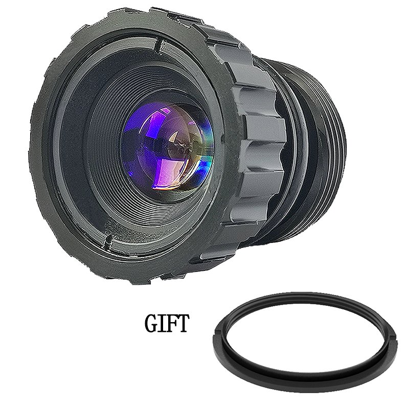 PVS14 PVS31 8mm F1.0 IR Objective Lens Panoramic Monitoring Lens for Night Vision Analog or Camera