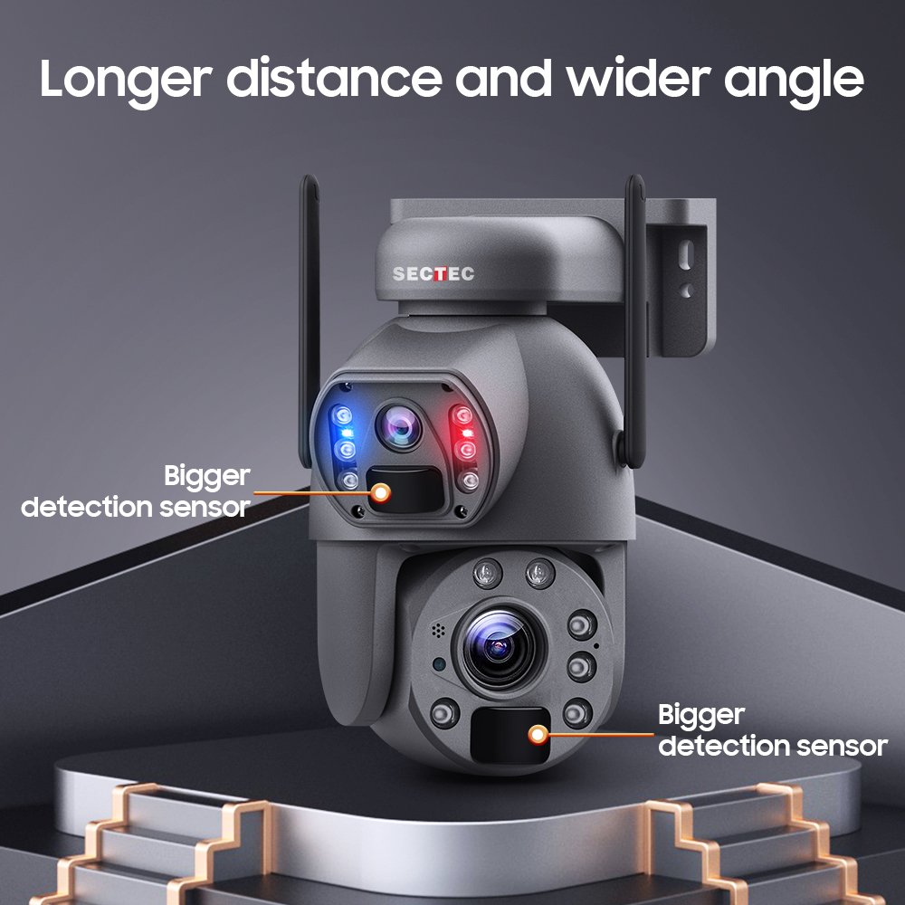 2024 Panorama IP CCTV 6MP 4G SIM Card Solar Camera 20X Zoom Dual Lens Network Solar Battery Camera