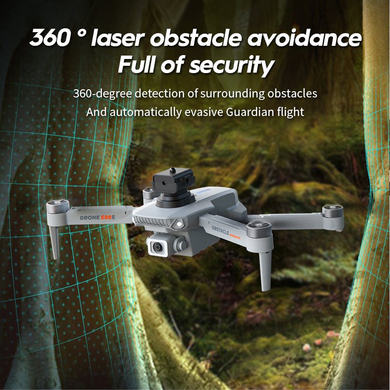 4k HD camera with stable picture and long-distance transmission features equipped with 1080P WiFi FPV dual camera mini drone