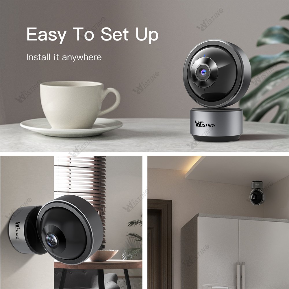 Wistino Tuya 5mp wifi camera indoor night vision full color rechargeable Baby wifi wireless home seucirty cctv camera
