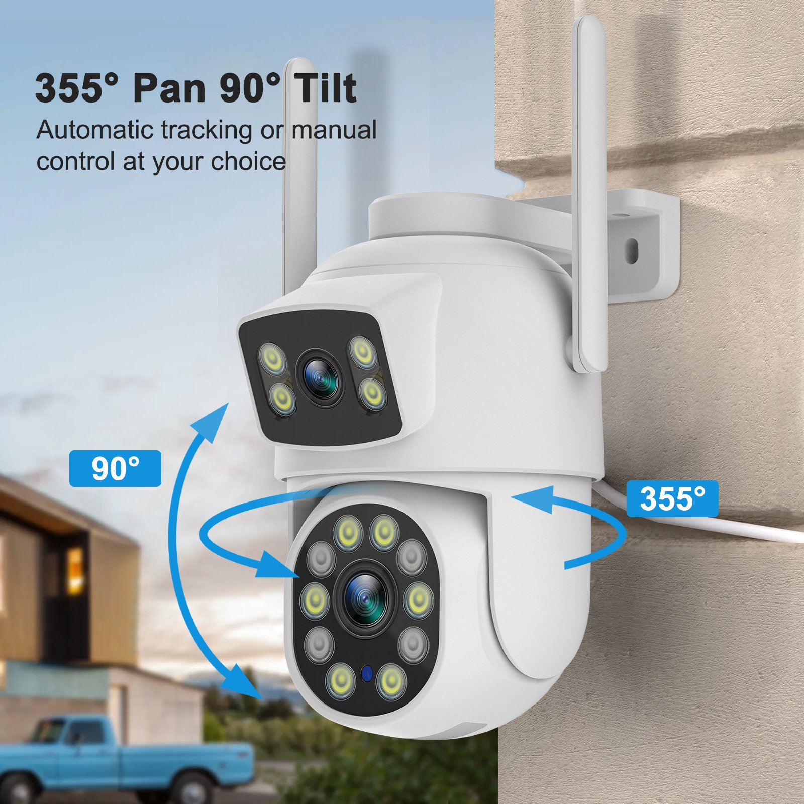 O-KAM Pro 6MP Outdoor Dual Lens Wireless PTZ CCTV security cameras Network Tracking 6MP 4K Dual Lens Mini wifi security camera