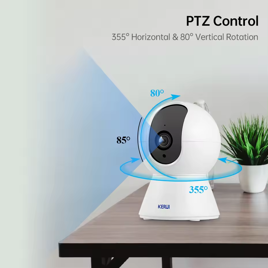 KERUI 5MP Tuya Indoor Camera Home Security Wifi IP Camera Motion Tracking APP Control Mini Network Camera Surveillance