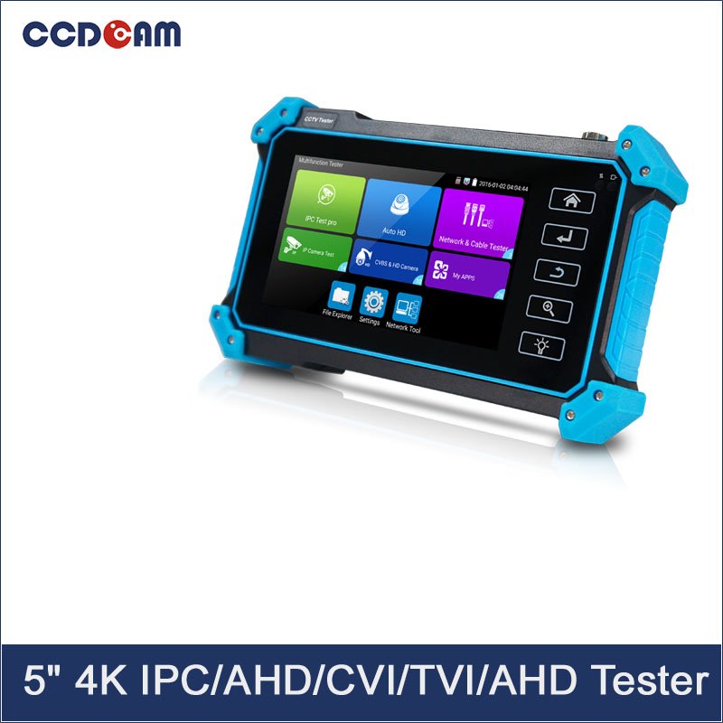 5INCH CCTV Tester IPC-5000 5100 5200 Plus Full 8MP IP camera tester CVI TVI AHD SDI Analog 6 IN 1 VGA & 4K