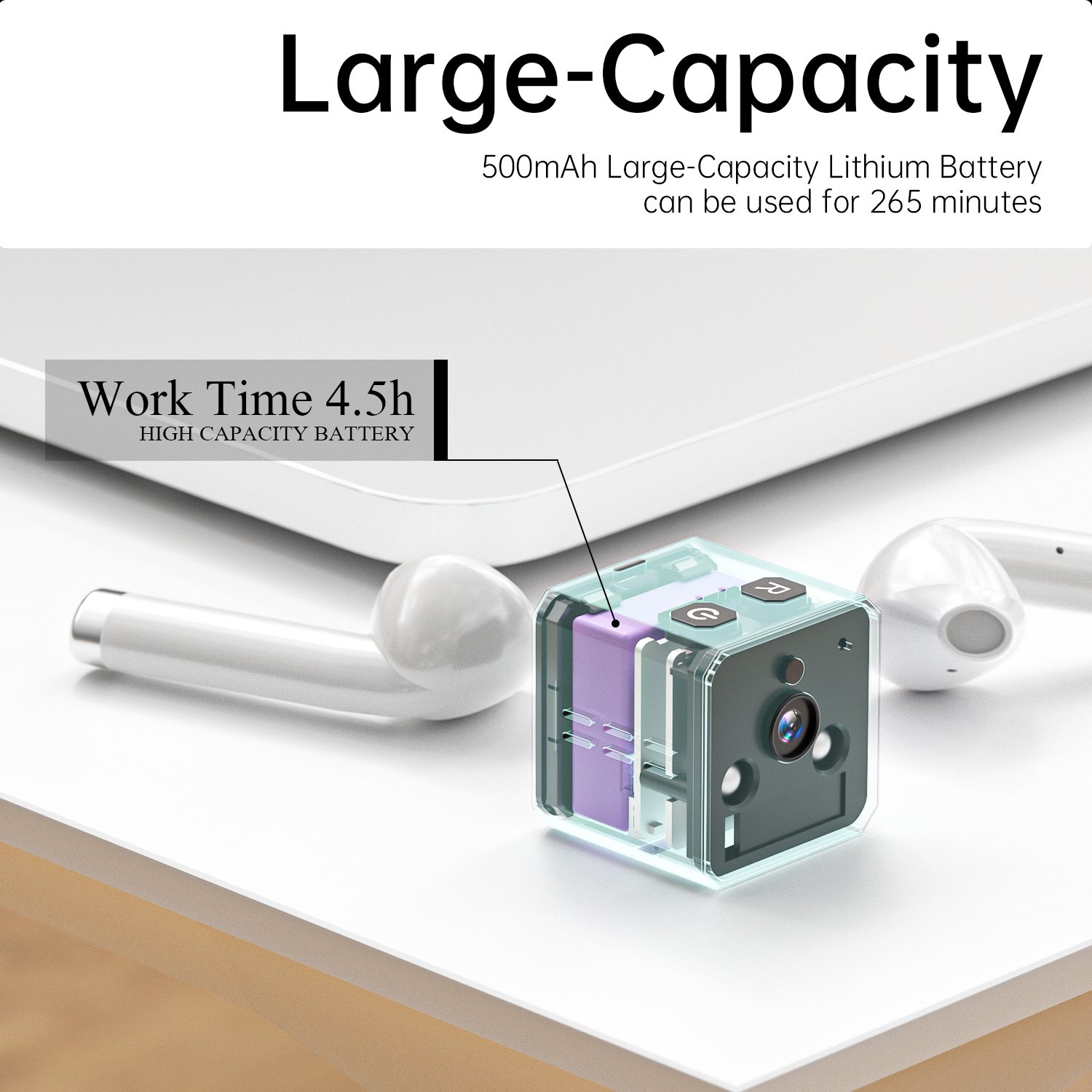 HD 1080P Mini Camera Portable Small Cam with Night Vision Indoor Security Camera for Home and Office