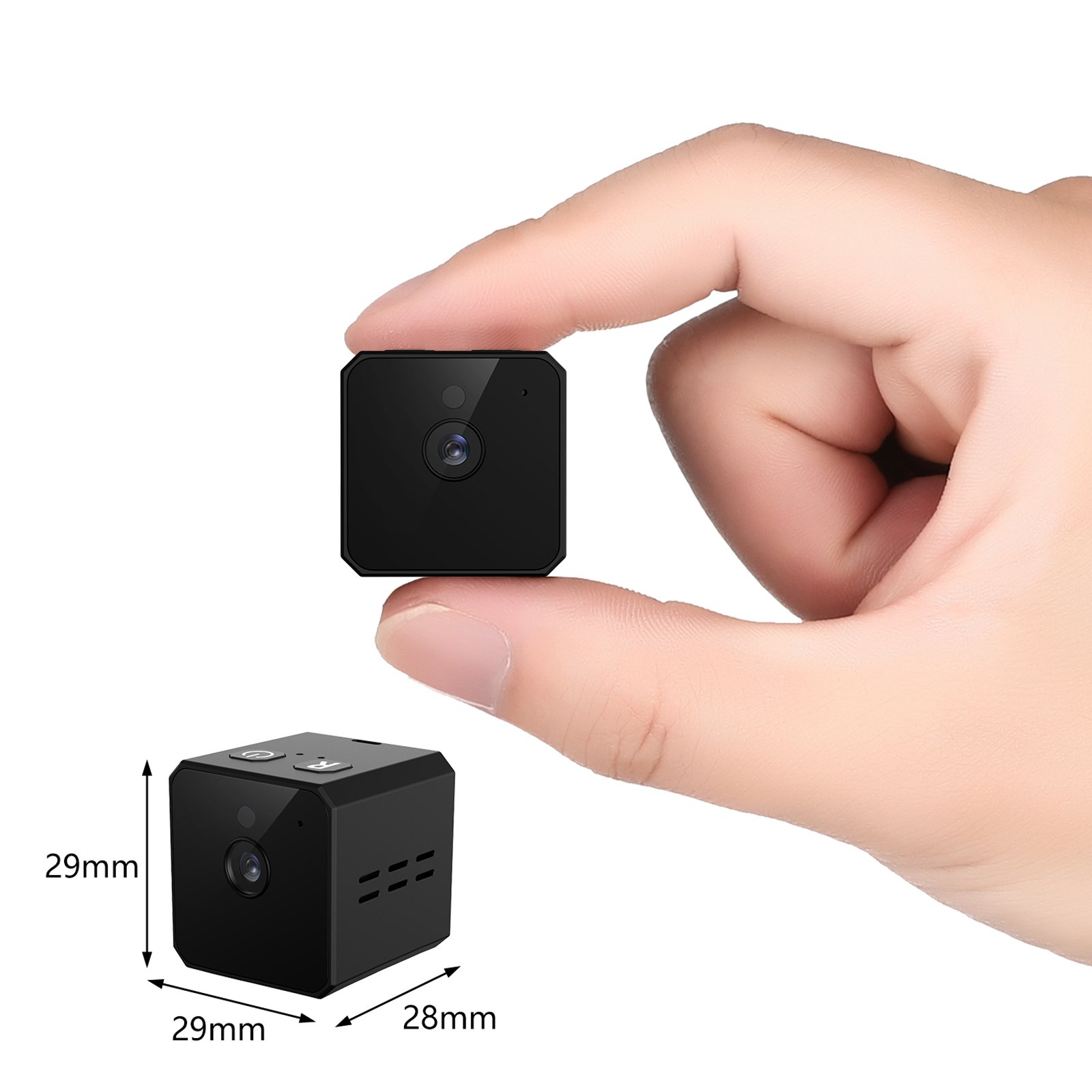 HD 1080P Mini Camera Portable Small Cam with Night Vision Indoor Security Camera for Home and Office