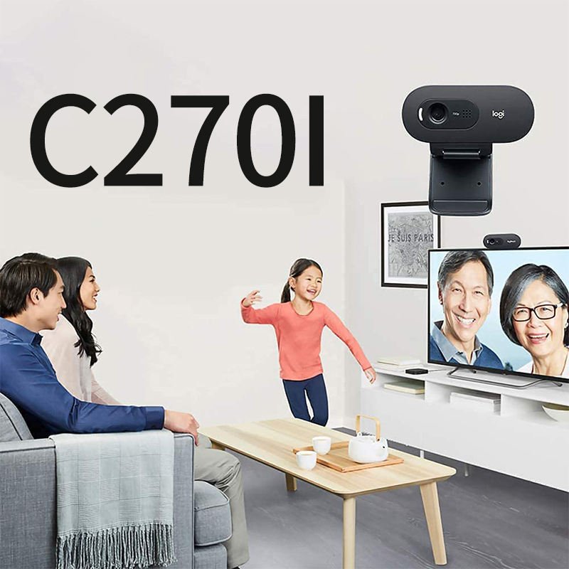 Logitech C270i Hd Black Webcam Built-in Microphone 720P home office desktop laptop usb webcam Mini Camera