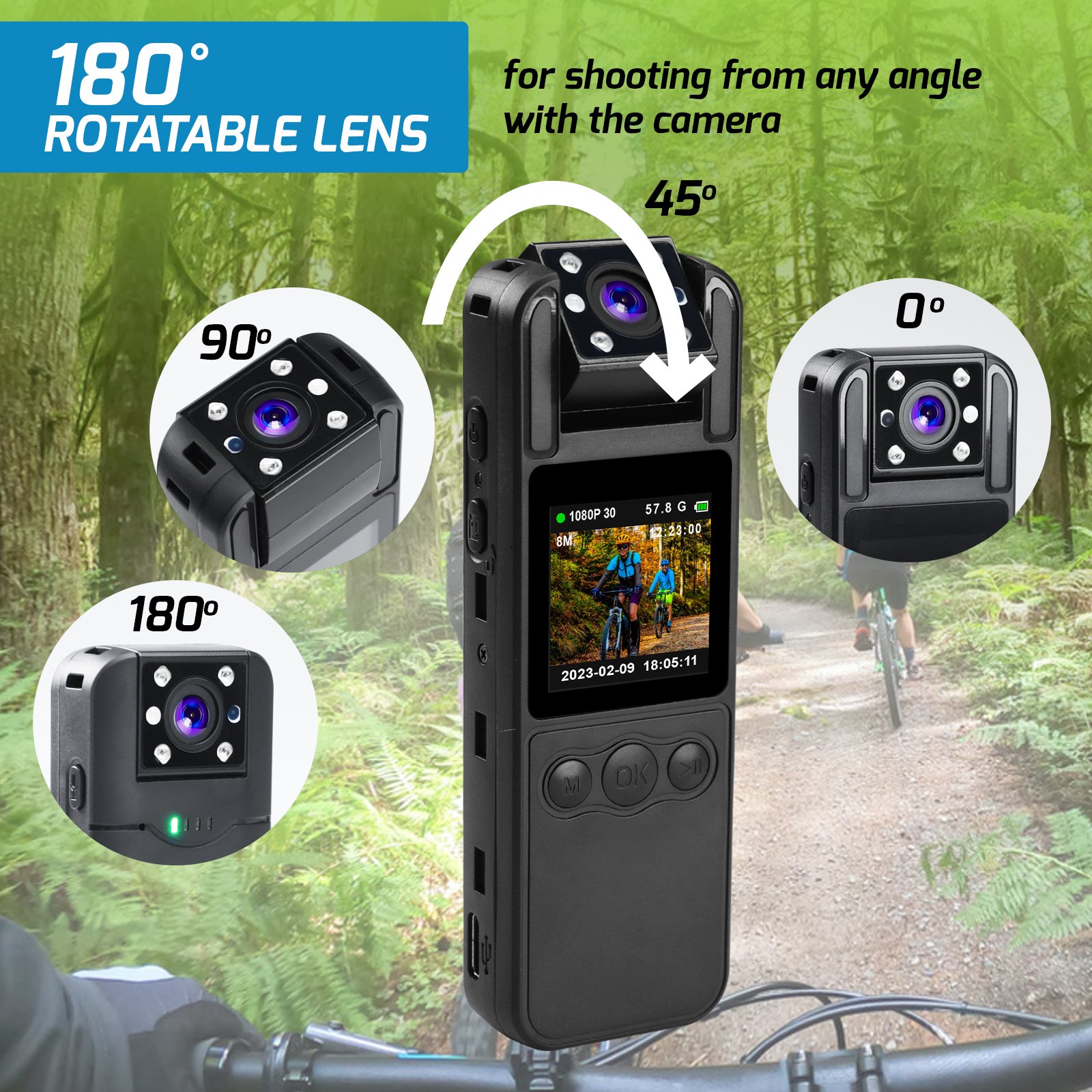 Digital Video Recorder Mini Camera 1080P Body Worn Camcorder Audio Night Vision Motion Detection (OEM Packaging Available)