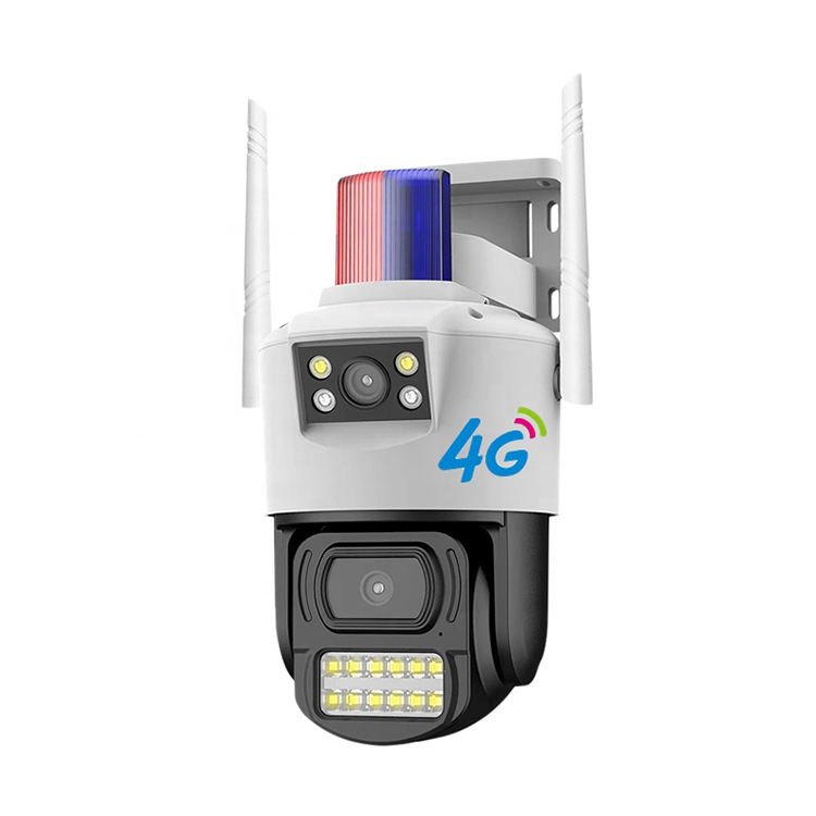 Customized Outdoor 2 Lens Ptz Camera Security Alarm Camera Smart 4g Ip Camera