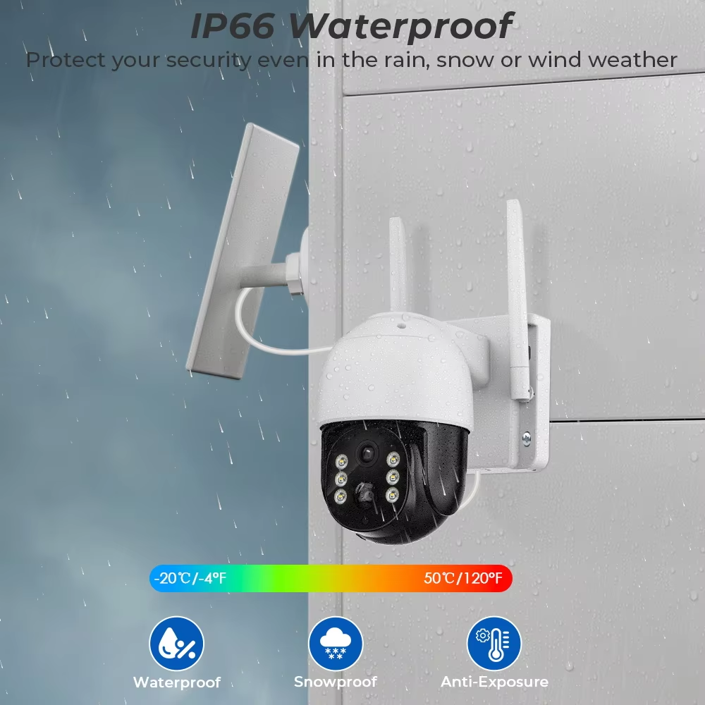 iCsee Solar Camera Outdoor Pir Human Detection Sim Card Solar Street Light With Cctv Camera 4G Network Camera With Memory Card