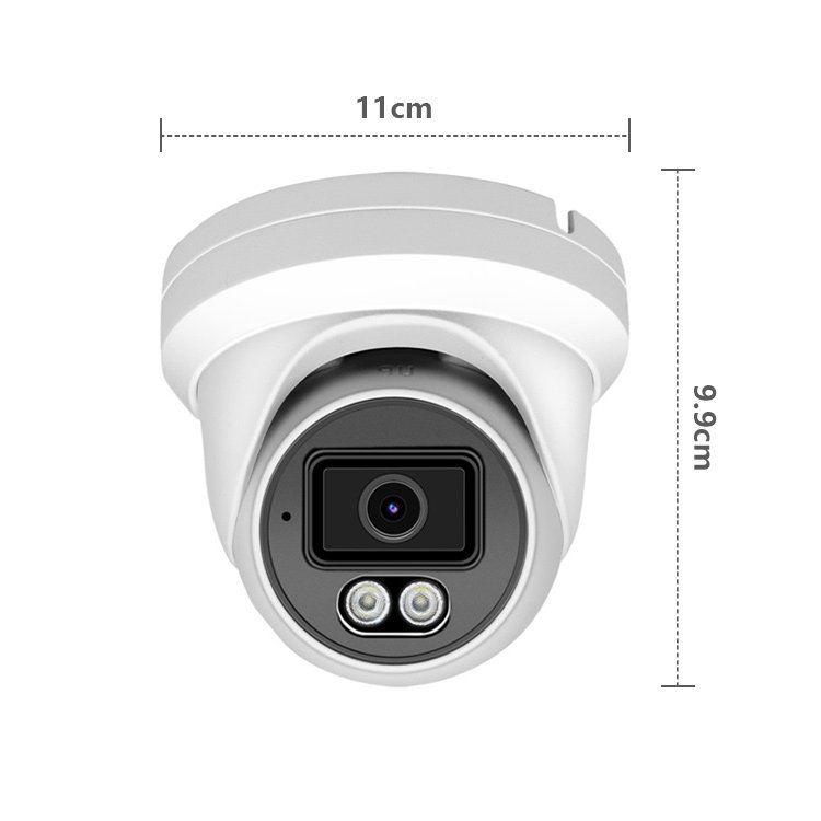 Veemco POE 4K color night vision IP Turret CameraIndoor Outdoor Human/Vehicle Detection Built in mic H.265+ WDR CCTV camera
