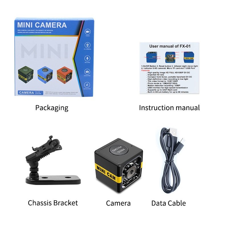 New 1080P HD camera automatic infrared night vision motion detection MINI camera DVR recorder