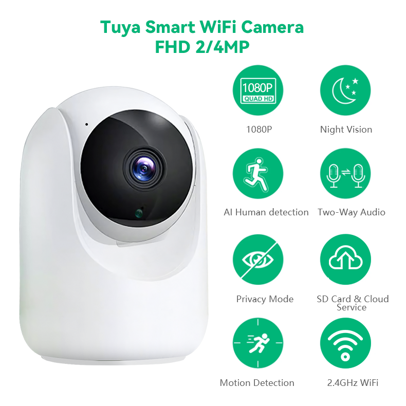 LDA Tuya Wifi Mini Cameras Camera Indoor Wireless 2MP/4MP Camera Support Alexa Google