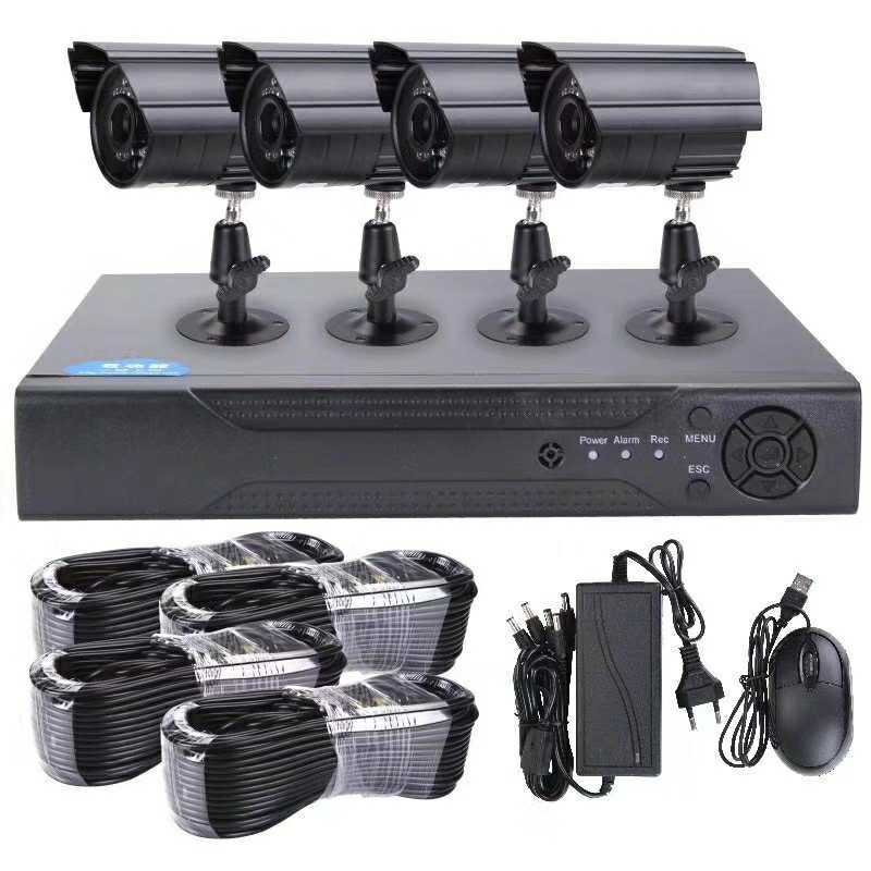 4 channels NIGHT VISION 1080P cctv kits 2mp AHD CVI TVI ANALOG xvi hidden security camera CCTV camera set