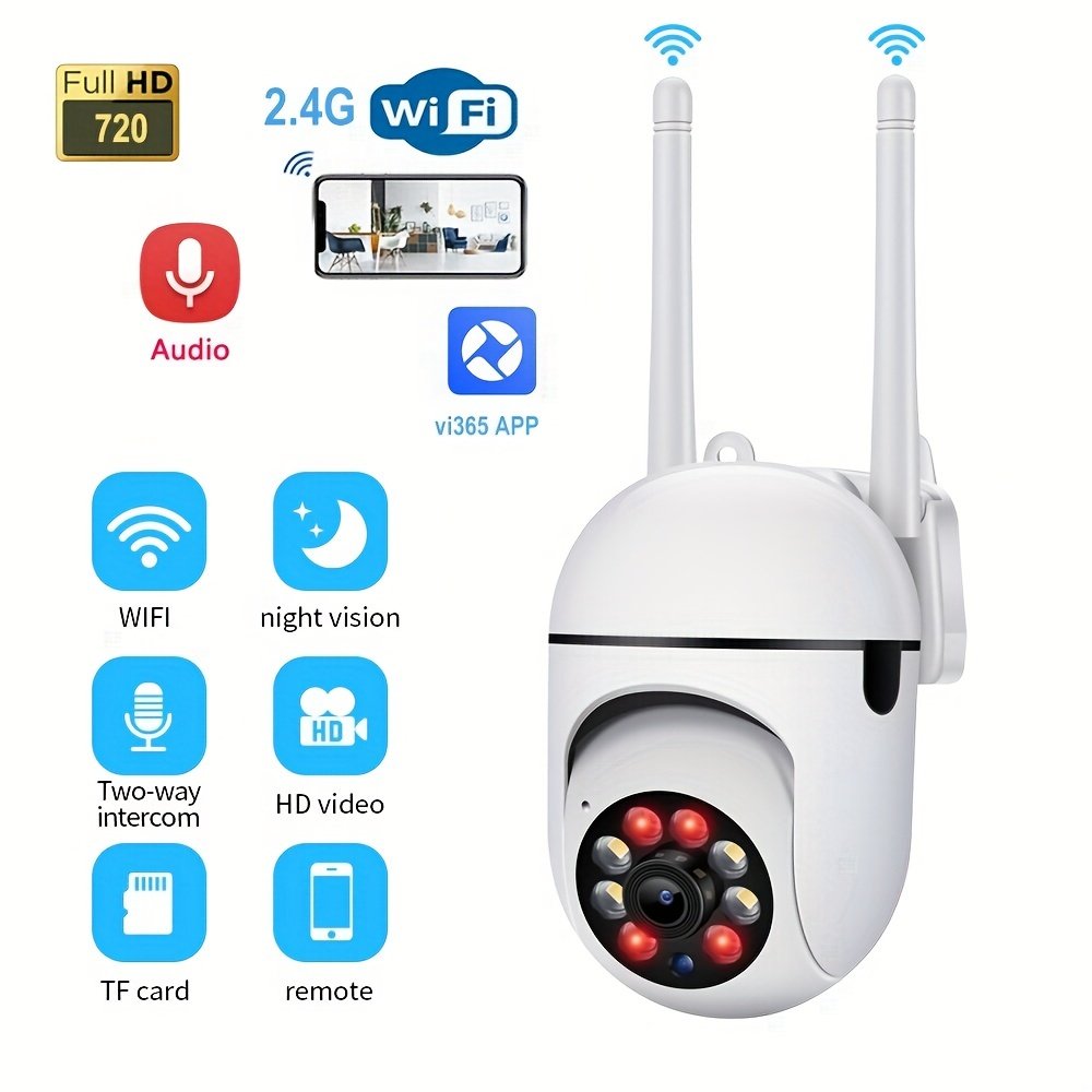 1 MP dome camera 2.4G wifi remote monitoring infrared night vision 355 PTZ two-way voice security network surveillance cameras