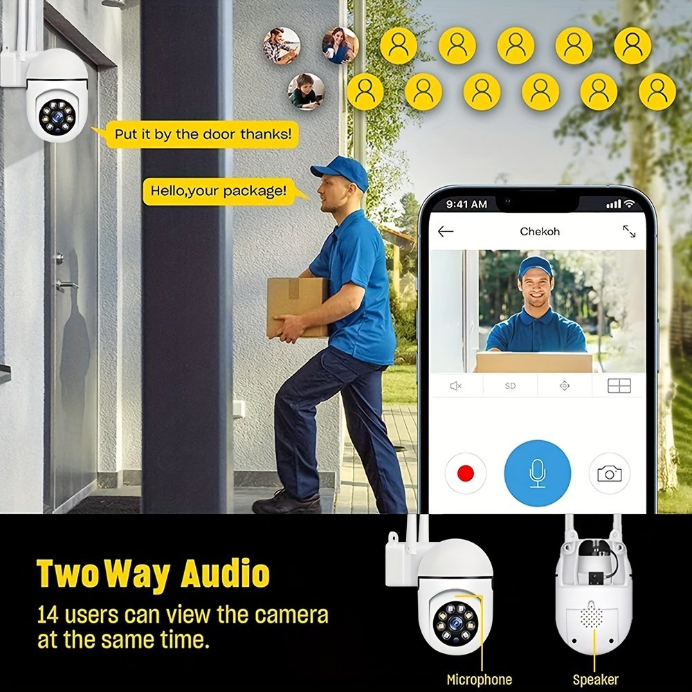 1 MP dome camera 2.4G wifi remote monitoring infrared night vision 355 PTZ two-way voice security network surveillance cameras