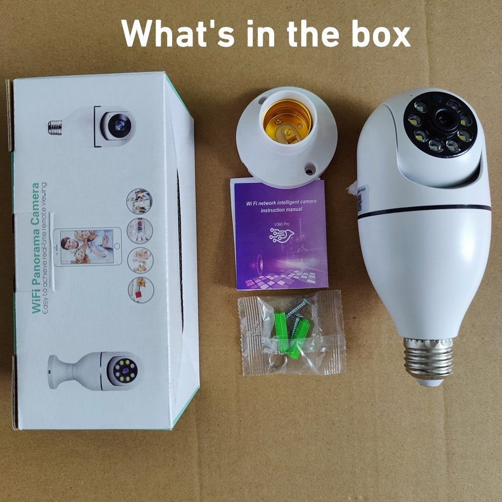 Factory Sale Night Vision New HD 360 Wifi 1080P CCTV Camera Light Bulb Security Surveillance Wifi IP PTZ Camera