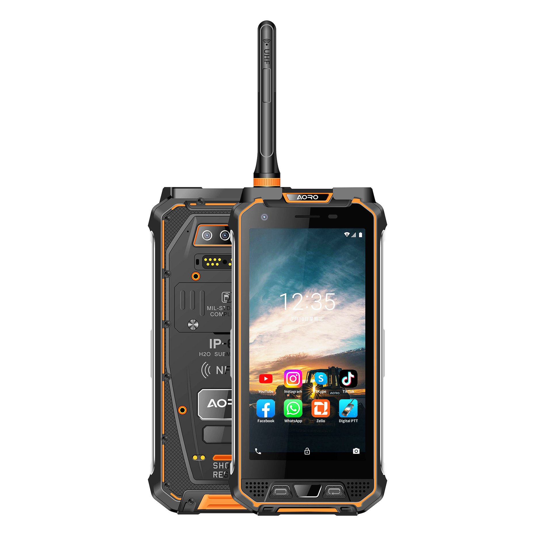 android eigensicheres mobiltelefon industrielle nfc dmr radio robustes Feature-Telefon