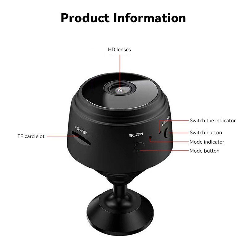 A9 WiFi Mini Camera HD 1080p For Infants And Pets Smart Home Wireless Video Recorder Smart WiFi Security Monitoring Camera