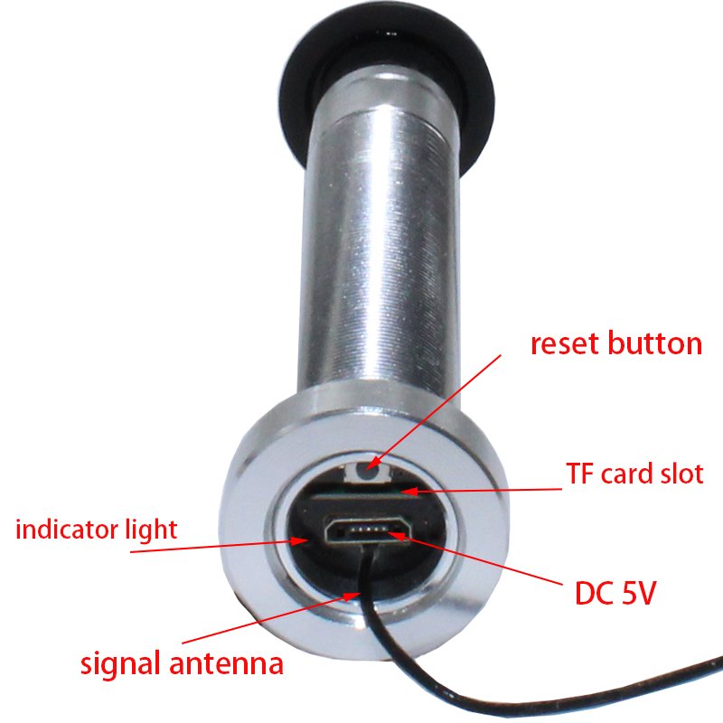 Tuya Door Eye Hole Security 1080P HD 2.1mm Lens Wide Angle FishEye CCTV Network Mini Peephole Door WifI Camera P2P SD Card Slot