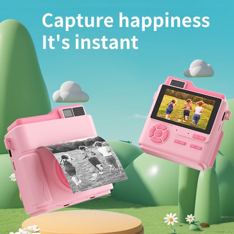 Yuniq Mini Camera For Kids 1200Mah 2.4 Inch Large Screen Instant Kids Girls Instantane Camera Multi-Lingual Kids Camera Lk-002
