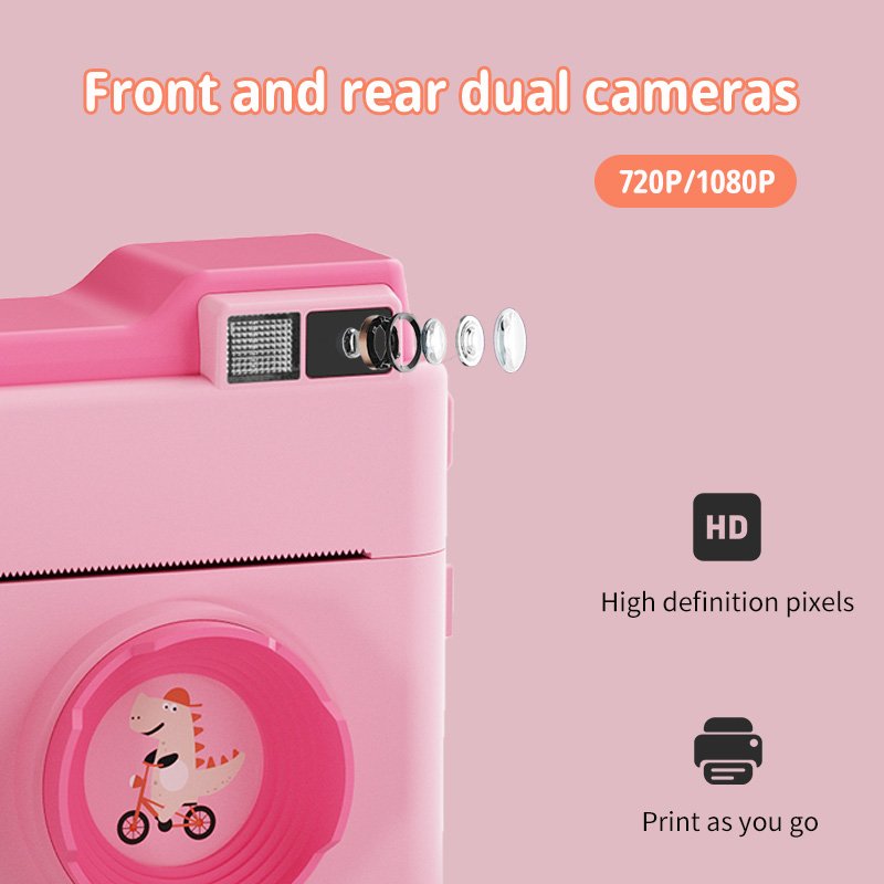 Yuniq Mini Camera For Kids 1200Mah 2.4 Inch Large Screen Instant Kids Girls Instantane Camera Multi-Lingual Kids Camera Lk-002