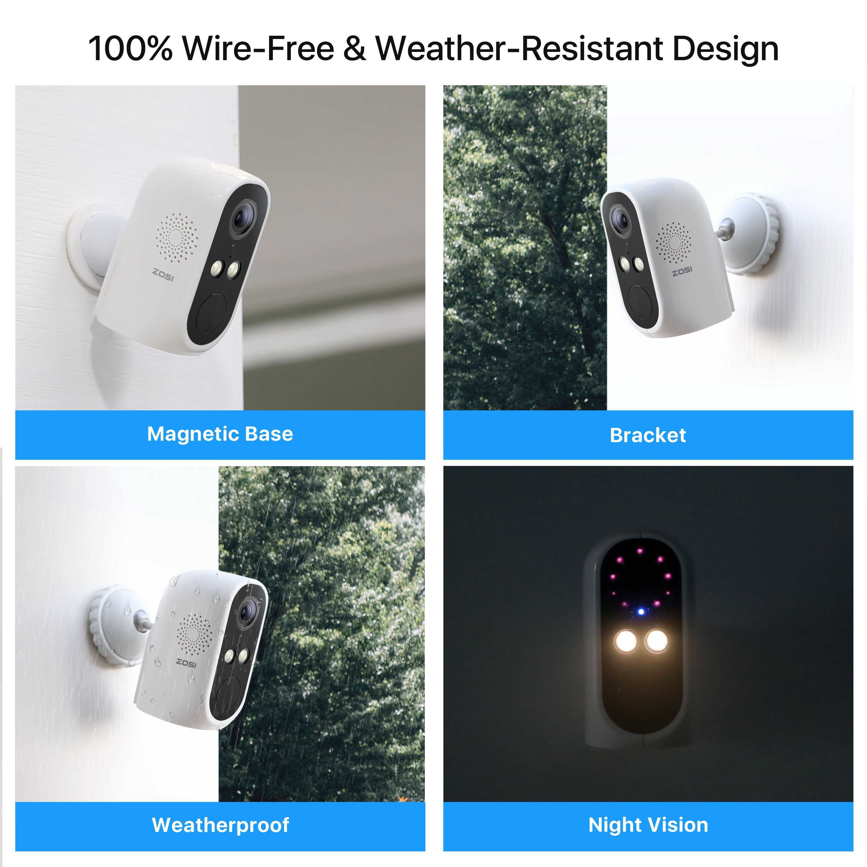 Waterproof Cctv Camera ptz ip Wireless HD Camera 2MP Night Vision Home Security Indoor cctv Network Wifi Camera