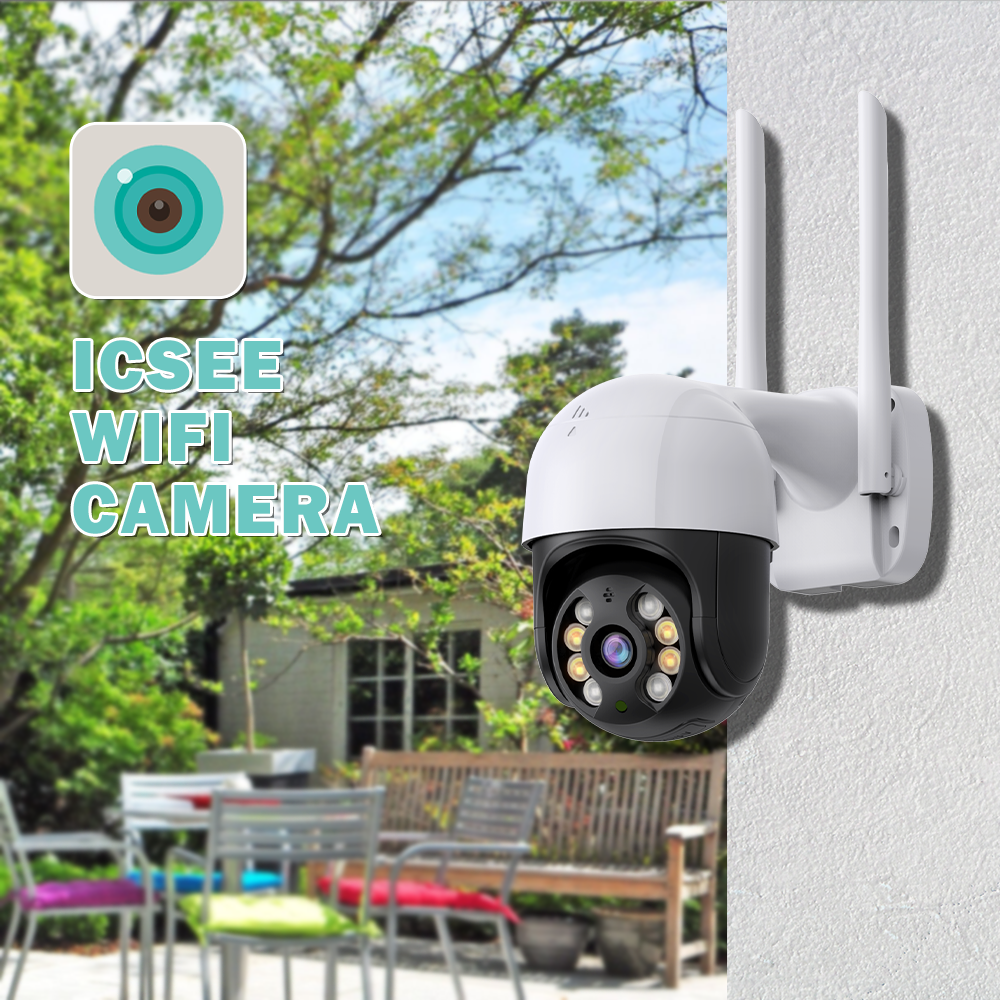 ICSEE 3MP WIFI Wireless PTZ CCTV Camera H.265 Video Compression Low Illumination Night Vision Clear Indoor Images Cloud Data