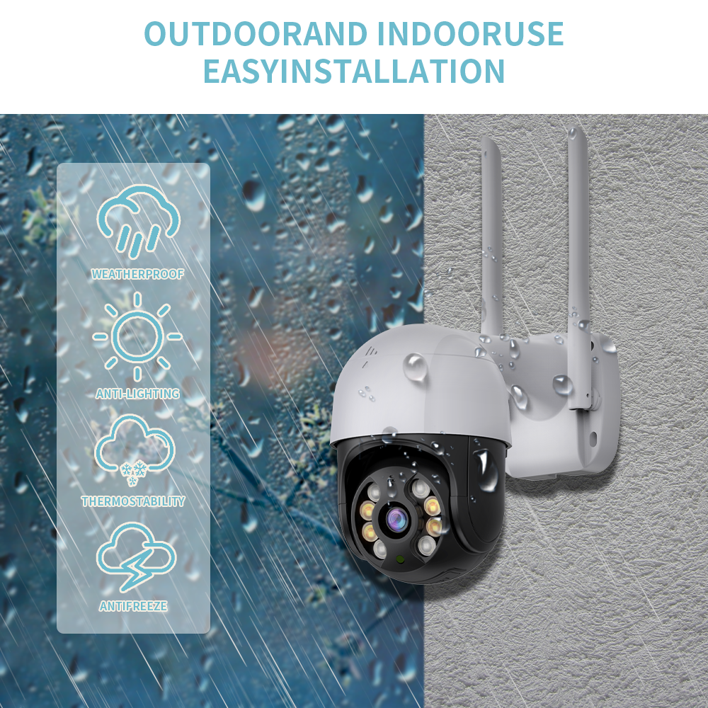 ICSEE 3MP WIFI Wireless PTZ CCTV Camera H.265 Video Compression Low Illumination Night Vision Clear Indoor Images Cloud Data