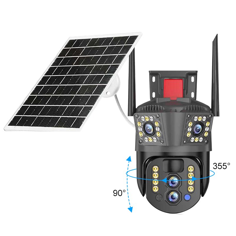 10x zoom Solar Camera Wireless Outdoor Camera Solar CCTV 2.4G Wifi Network Home Security Monitor System V380 pro P2P IP Camera