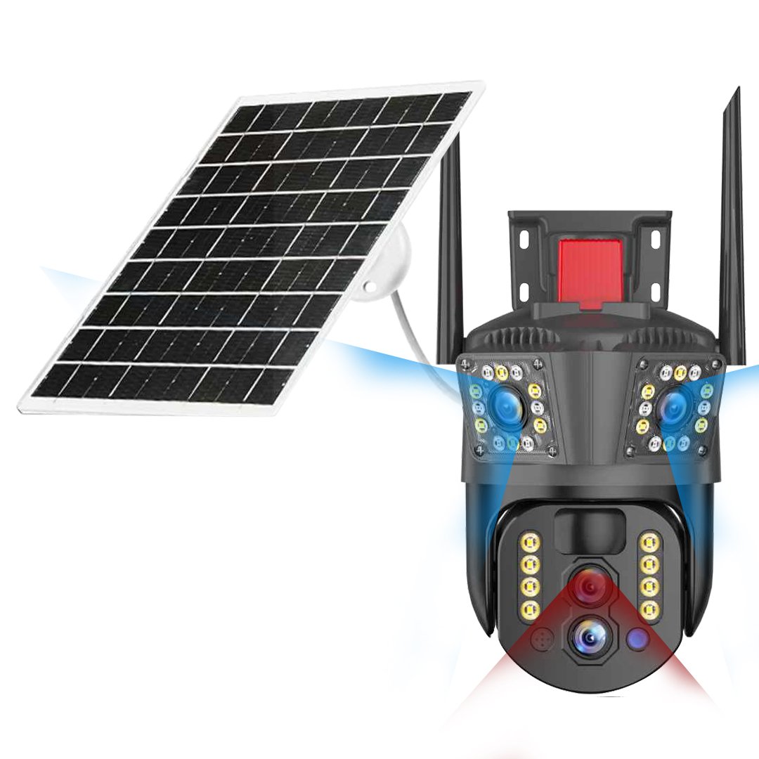 10x zoom Solar Camera Wireless Outdoor Camera Solar CCTV 2.4G Wifi Network Home Security Monitor System V380 pro P2P IP Camera