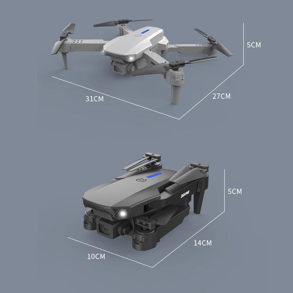 Foldable Quadcopter Dron Helicopter Toys Gift E88 Pro WIFI FPV Drone Wide Angle HD 4K 1080P Camera drone with Height Hold