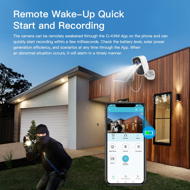 BG55 Vietnam OEM OKAM PRO APP Outdoor HD CCTV Camera Wireless Network 4G Solar Powered Surveillance Monitor CMOS Free Cloud SD
