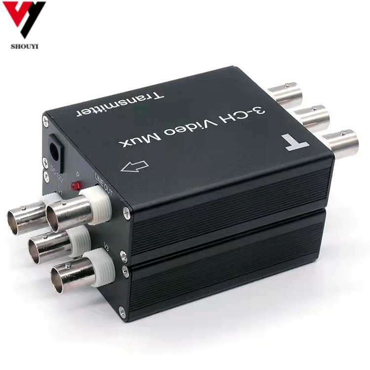 Three way video multiplexer one drag three superimposed multi-channel camera one-way analog monitoring signal superimposer