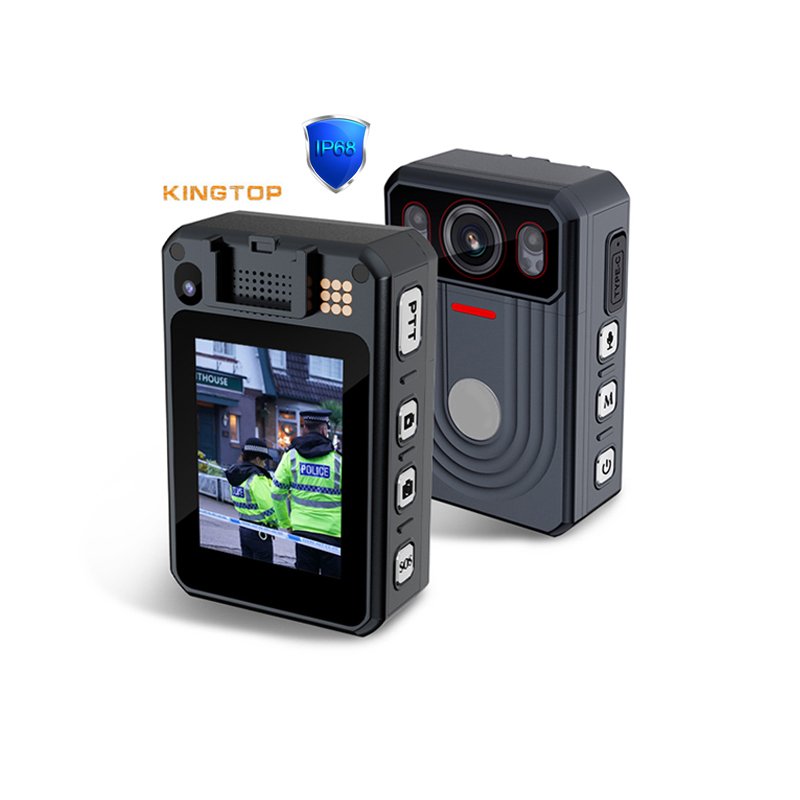 KINGTOP 4G Body Worn Camera IP67 Waterproof 2K*4K Resolution Video 30fps Remote Body Camera Support Platform Live Streaming GPS
