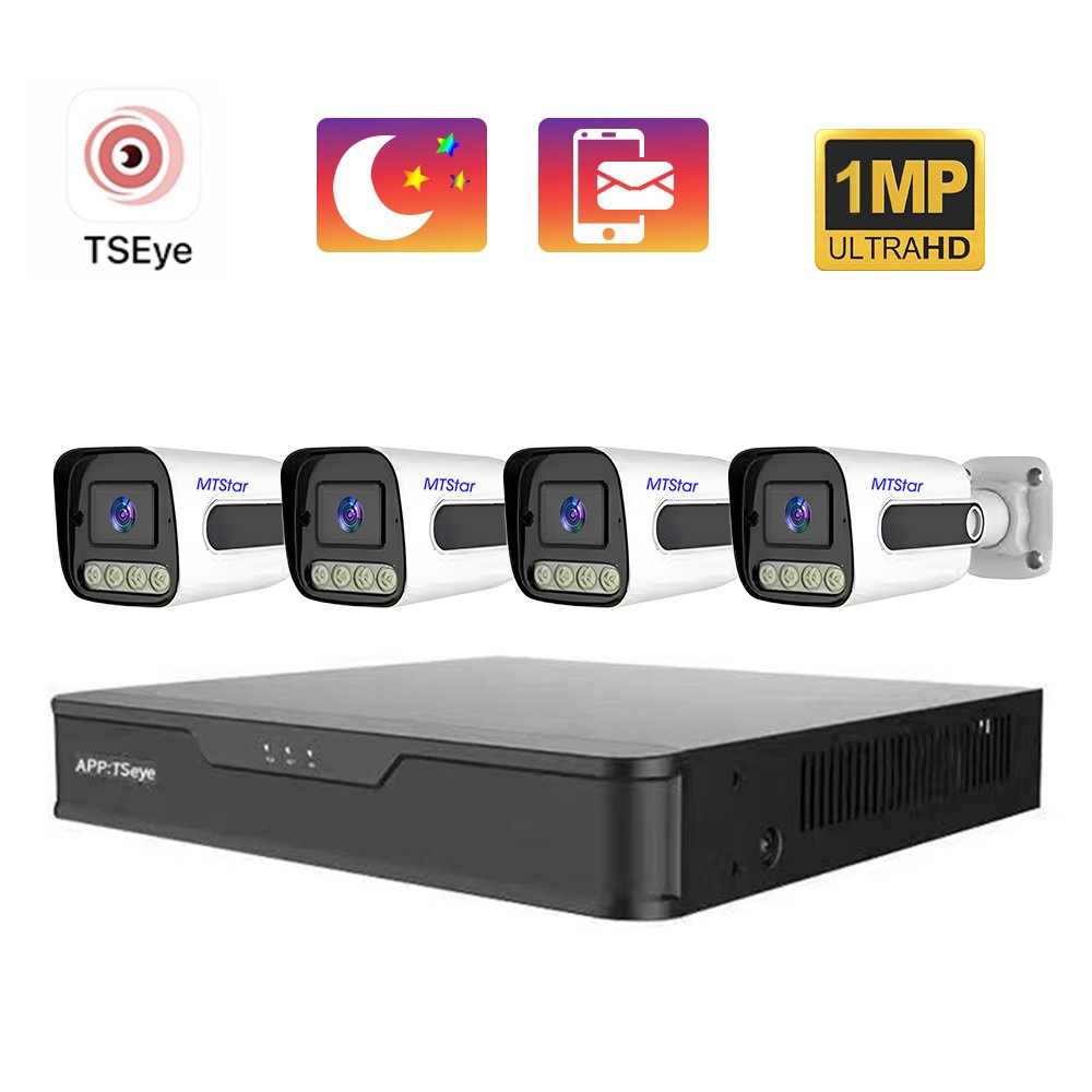4-channel cctv camera motion detection no blind 3.6mm lens ip camera spots all-day monitoring AHD camera kit 4CH