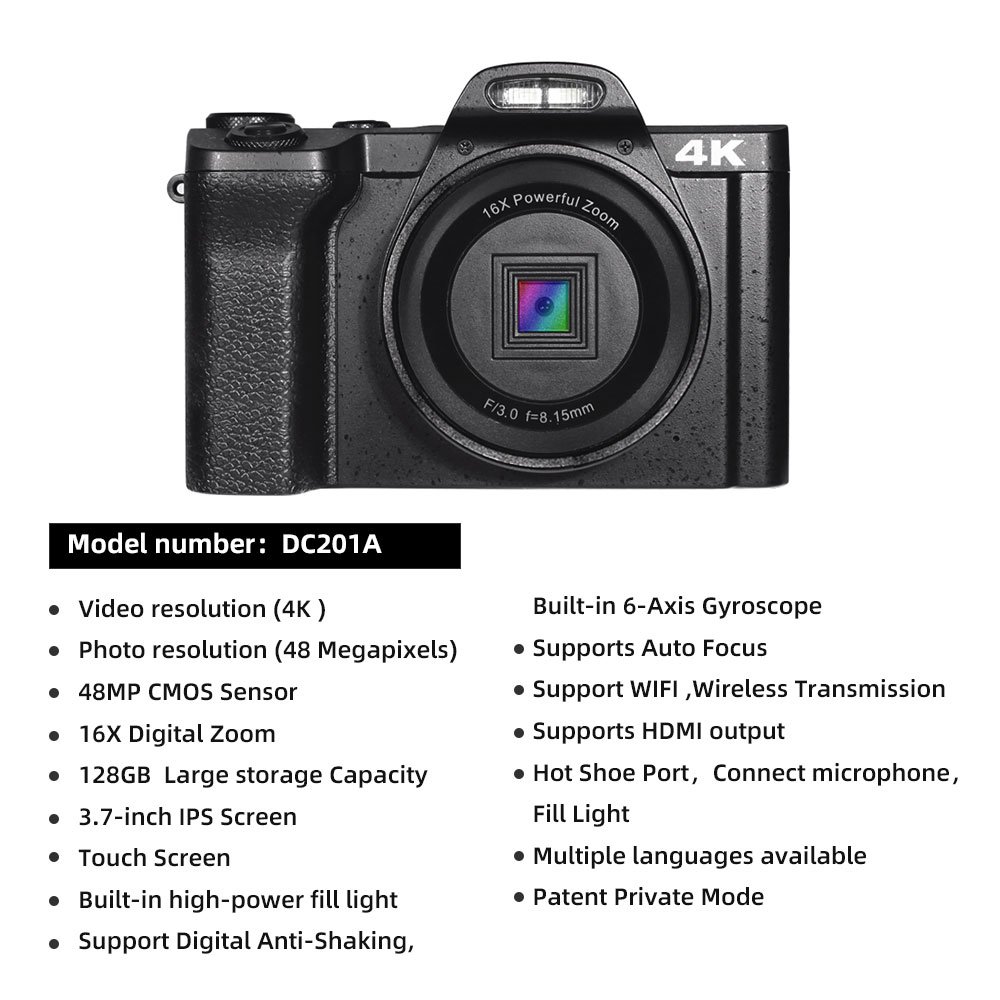 Shenzhen Custom Camera Shooting Cameras Prices Mini Best Photography Digital Camera for Photography