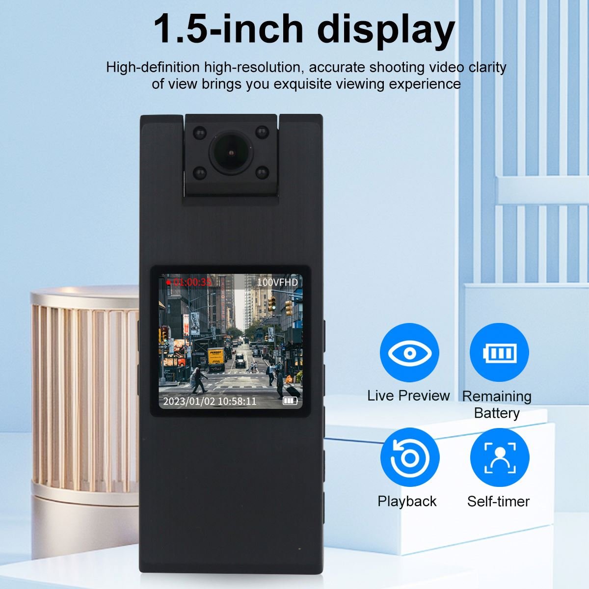 1080p Body Worn Mini Wifi Camera Digital Video Recorder Camcorder Night Vision Law Enforcement Security Camera